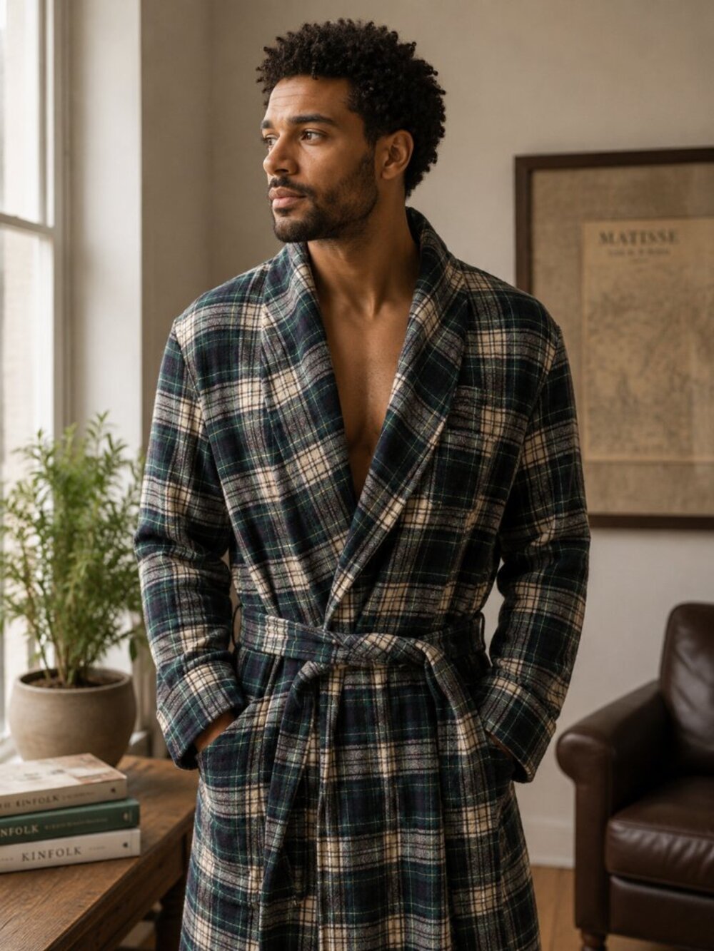 VTG Pendleton 100% Virgin Wool Men's Plaid Campbell Dress Tartan Robe